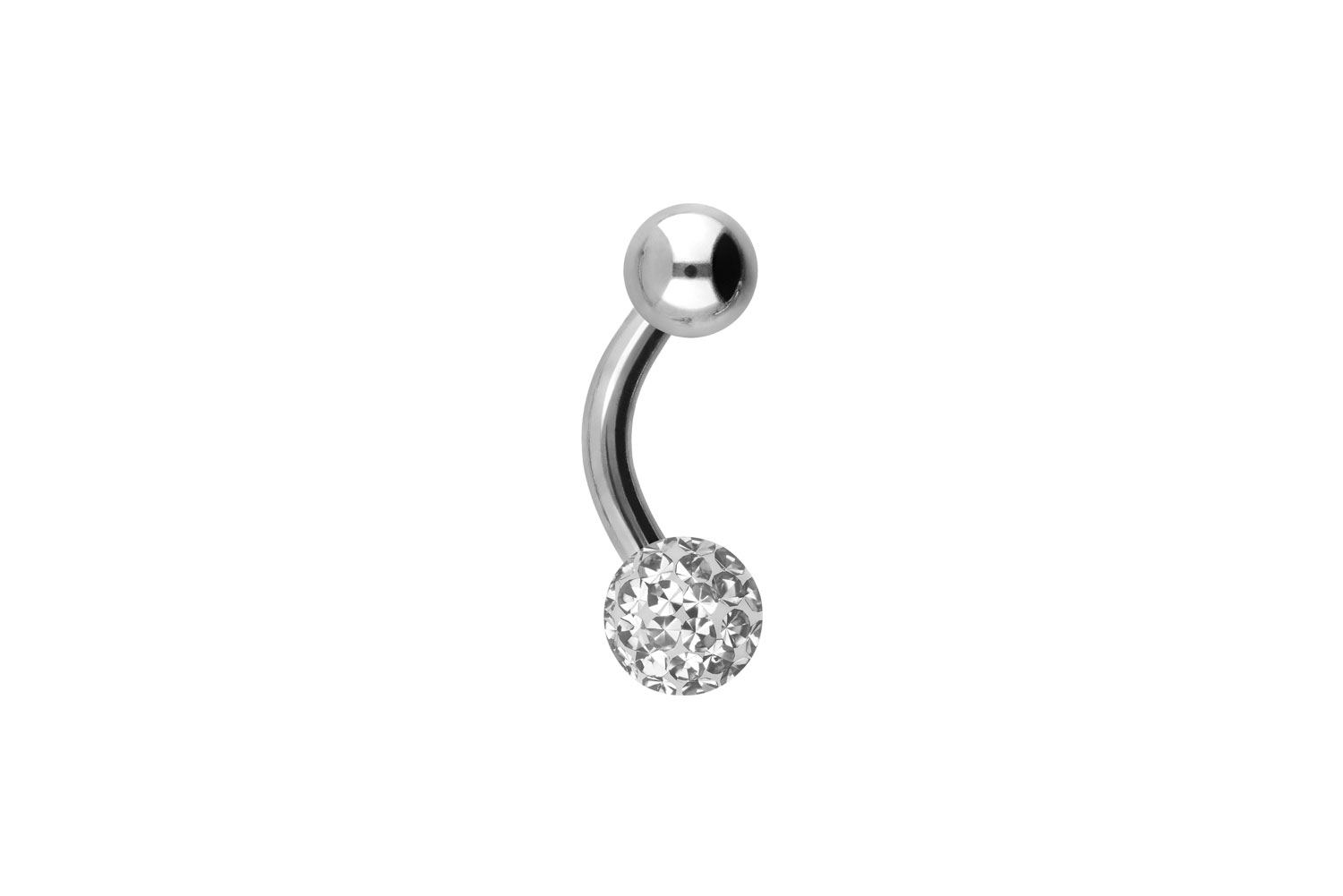 Chirurgenstahl Mini Bananabell Piercing EPOXY- + CHIRURGENSTAHL-KUGEL